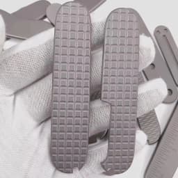 1pair Titanium Alloy 91mm Swiss Knife Chip, Modified TC4 Handle Patch for 91mm Swiss Knife Handle Patch Material Making