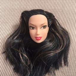 1/6 Doll Head Toys DIY Toy Rare Face Doll Parts Colorful Hair Doll Accessories Brown White Beige Skin Doll Heads Figures