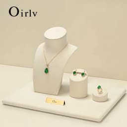Oirlv Beige High-End Jewelry Display Stands for Rings Earrings Necklaces Bracelets - Premium Window Display Props