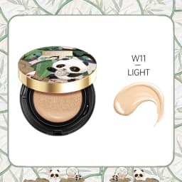 Panda Land Full Coverage Cushion Fondation, Breathable Hydrating Nourishing Poreless Face Makeup Save for Sensitive Skin