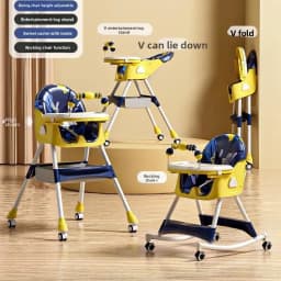 Babyfond Children's Dining Chair Multifunctional Variable Rocking Horse Baby Seat Foldable Recumbable Infant Dining Table
