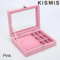 Velvet Ring Organizer Box - Clear Lid Jewelry Holder, Dust-Proof Storage Tray for Rings and Earrings for Multiple Jewelry Pieces