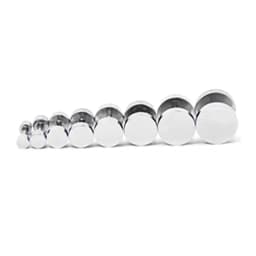 WKOUD One Pair Black Stainless Steel Round Stud Earrings For Women Dumbbell Pierceing Earrings Men Punk Fashion Jewelry