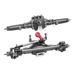 CNC Aluminum Diamond-Shaped Aluminum Alloy Complete Front & Rear Axle for 1/10 RC Crawler Truck Axial SCX10 II 90046 90047