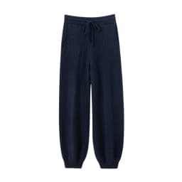 TLOML New Women's 100% Cashmere Knitted Cable Knit Bloomers Pants Autumn Winter Soft Warm Comfy Casual Trousers Cashmere Pants
