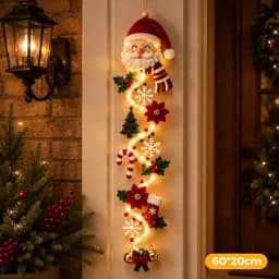 Christmas Magic Trail Wall Light-LED Glowing Christmas Scene Wall Decoration,Santa Sleigh Reindeer Hanging Decoration For Party