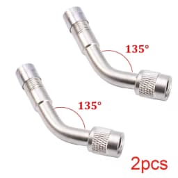 2Pcs Motorcycle 45 90 135 Degree Angle Bent Valve Adaptor Tyre Tube Valve Extension Adapter for Truck Car Moto Bike