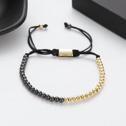 Classic Men Women Bracelet 4MM Copper Beaded Charm Bracelet Pulseira Adjustable Bracelet Fashion Jewelry Gift