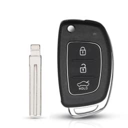 KEYYOU 3 Button For Hyundai Solaris Ix35 Ix45 Series Auto Key Blanks Case Fob Uncut Folding Flip Remote Key Shell Car Key Case