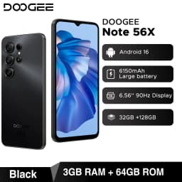 DOOGEE Note56 X Mobile Phone 8.45mm Slim Body 6.56" 90Hz Screen Android 16 6150mAh Battery Al Scene Recognition Smartphone