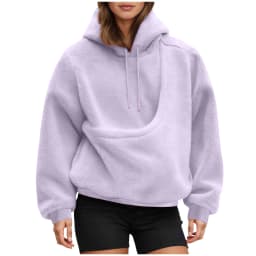 Unisex Fall And Winter Casual Fleece Solid Color Pet Pocket Hooded Sweatshirt Funny Pullover Sleep Tunics Women