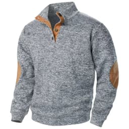 Men's Long Sleeve Stand Collar Sweatshirts Casual Pullover Outdoor Streetwear for Men Sport Riding lightweight V-neck Coats