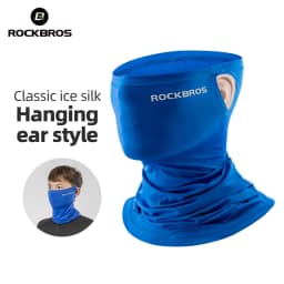 ROCKBROS Sunscreen Ice Silk Cycling Face Mask UV400 Absorb Sweat Breathable Bandana Hiking Motorcycle Bike Bicycle Scarf Mask