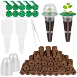 50Pcs Hydroponic Pods Kit Seed Grow Sponges Nursery Pot Hydroponic Soilless Seedling with Plant Label Garden Accessories