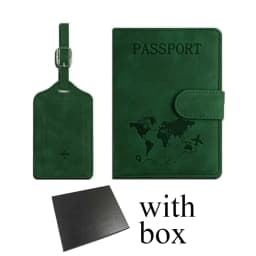 Custom Name Passport Holder Luggage Tag Gift Box Fashion DIY Travel Accessories Dropship Wholesale Engrave Logo Travel Wallet