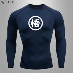 Goku Print Compression Shirts For Men Gym Workout Joging Fitness Undershirts Base Layer Quick Dry Aerobic Exercise Men Tops