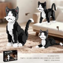 Dog Cat Micro Building Blocks Balody Animal Pets Beagle Ragdoll Tabby Cat Model Assembly Puzzle Mini Brick Figure Toy for Gift