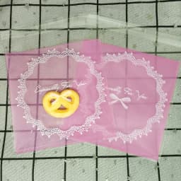 Flower Dot Bow Plastic Bag Wedding Birthday Cookie Candy Gift Packaging Bags OPP Self Adhesive Party Favors Decoration 14x14cm