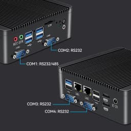 XCY Fanless Mini PC Intel Pentium J5040 DDR4 M.2 SSD RS232/485 2x LAN GPIO mPCIE 4G LTE SIM 8x USB LVDS HDMI TPM 2.0 Windows 11