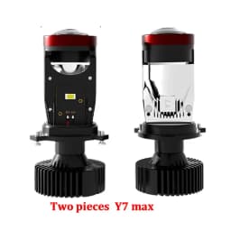 Y7D 120W H4 Headlights Car H4 LED Mini Projector Lens 6000K High Low Beam Turbo Fan Auto LED H4 Lamp LHD RHD 12V 24V