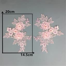 3D 1 Pair For Sale Craft Supplies Trim Wedding Dress Decoration Sewing On Lace Embroidered Fabric Needlework Applique
