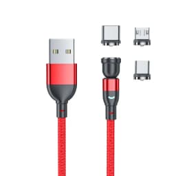 540 Rotate Magnetic Cable Fast Charging Mobile Phone USB C Cable For iPhone 12 Pro MAX Samsung Xiaomi Huawei P50 Magnetic Cable