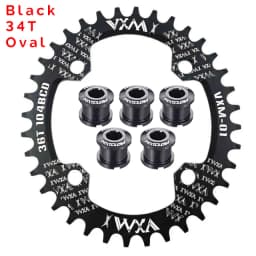 VXM Narrow Wide Chainring 104 BCD with Bolts 30T-52T MTB Chain Ring Oval / Round Coroa 104bcd 38 36 Teeth 8v 9v 10v 11v 12v