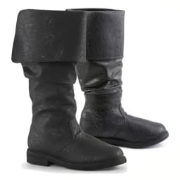 Medieval Leather Boots Jack Sparrow Renaissance Half Haddock Shoes Footwear Larp Pirate Warrior Vintage Jackboot For Adult Men