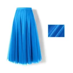 Hot Women Mesh Elastic Tutu Skirt Beach Spring Summer Korean High Waist Fashion Pleated Long Skirt Black White Tulle Skirts