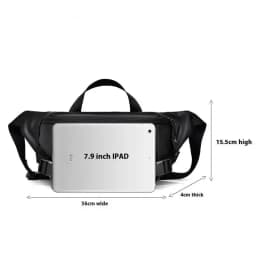 Men Multifunctional Chest Bag Solid Color New Messenger Bag Versatile Portable Shoulder Bag Large Capacity Crossbody Bag
