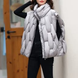 Women's Winter Down Cotton Vest Jacket 2025 Sleeveless Stand-up Collar Ladies Waistcoat Coat Fashion Casual Lady Outwear