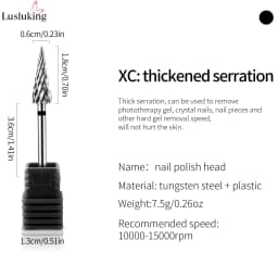 Tip Tungsten Carbid Nail Drill Bits Electric Manicure Drill Accessory Milling Cutters for Nail Gel Polish Remover Nail Tools