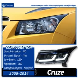 AKD Head Lamp for Chevrolet Cruze LED Headlight 2009-2016 Headlights Cruze DRL Turn Signal High Beam Angel Eye Projector Lens
