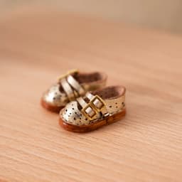 Doll Double Button Fashion Sandal Shoes Cowhide Flat Shoes With Hole For Blythes, Ob22 24, Ymy, Licca, Azones, Ob24, Fr Doll