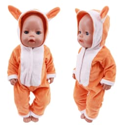 Elephant One-piece Suit Animal Shaped Plush Clothes For 18 inch American & 43 Cm Baby Dolls Clothes,Our Generation Toys