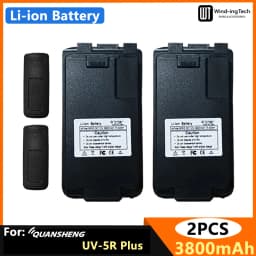 Quansheng UV 5R Plus Li-ion Battery DC 7.2V 3800mAh Battery BPK5 For UV-K6 Walkie Talkie UV K5 UV K58 Two Way Radio Rechargeable