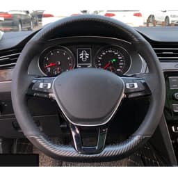 Anti-Slip Suede Leather Car Steering Wheel Braid Cover For Volkswagen VW Golf 7 Mk7 New Polo Jetta Passat B8 Tiguan Sharan