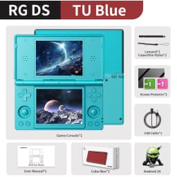 Anbernic RG DS Flip Retro Handheld Game Console 4" IPS 640*480 Dual Screen Android 14/Linux 64-bit Dual OS 4000mAh DS Portable Games Player Supports AI Wifi Streaming RixelHK Gifts