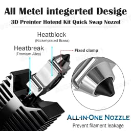 For Snapmaker U1 Hotend 24v 48w Ceramic Block Kit Stable Heating, 0.2-0.8mm Hardened Steel Nozzle Print Head for Snapmaker U1