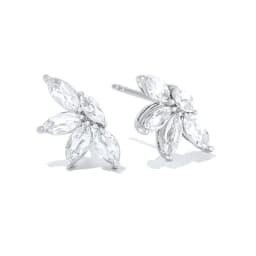 925 Sterling Silver Ear Needle White Zircon Silver Series Earrings ins Tassel Pendant Hoop Earrings For Women Advanced Jewelry