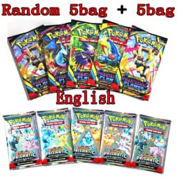 Pokem Card 360Pcs Prismatic Evolutions PHANTASMAL FLAMES Scarlet Violet 151 Black Bolt English Booster Battle Transaction Card