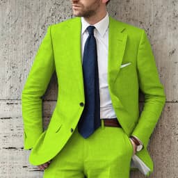 Blue Men Suits Elegant Full Set Notch Lapel Single Breasted Luxury 2 Piece Jacket Pants Slim Fit Wedding Costume for Groom 2024