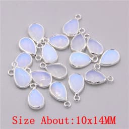 2pcs Natural Rose Clear Pink Quartz Labradorite Amethysts Stone Charm Pendant for Necklaces Earrings Jewelry Making Accessories