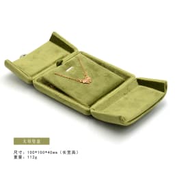 High-quality Velvet Double-opening Jewelry Storage Box For Rings Earrings Pendants Bracelets Necklaces Jewelry Packaging Box