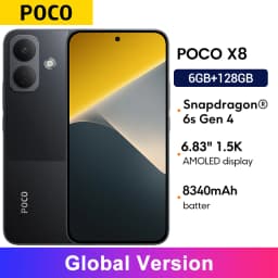 Global Version POCO X8 Snapdragon® 6s Gen 4 Smartphone NFC 50MP main camera 8340mAh 6.83" AMOLED display 67W HyperCharge