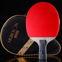 Huieson Pro 9 Star Table Tennis Racket 7Ply ALC Double Pimples-in Rubber Ping Pong Paddle FL CS Handle with Case
