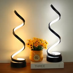 Creative Spiral LED Night Light Dimmable 3 Colors Table Night Lamp for Living Room Office Desk Bedroom Bedside Decor USB Plug in