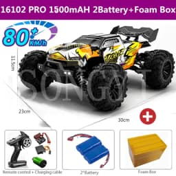 50 or 80KM/H Rc Cars 1/16 Off Drift Road 4WD with LED 2.4G Waterproof Remote Control Monster Truck for Adults and Kids Toy Gift