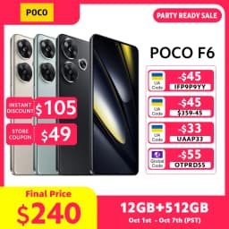 POCO F6 Smartphone Snapdragon®8s Gen 3 50MP Camera 6.67" 1.5K 120Hz DotDisplay 90W charging 5000mAh 5G NFC