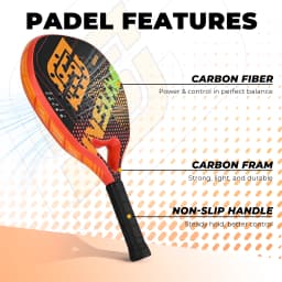 INSUM Padel Racket Series Carbon Fiber Surface EVA Memory Design with Comfortable Grip All-Weather Resistant Paddle Racquet